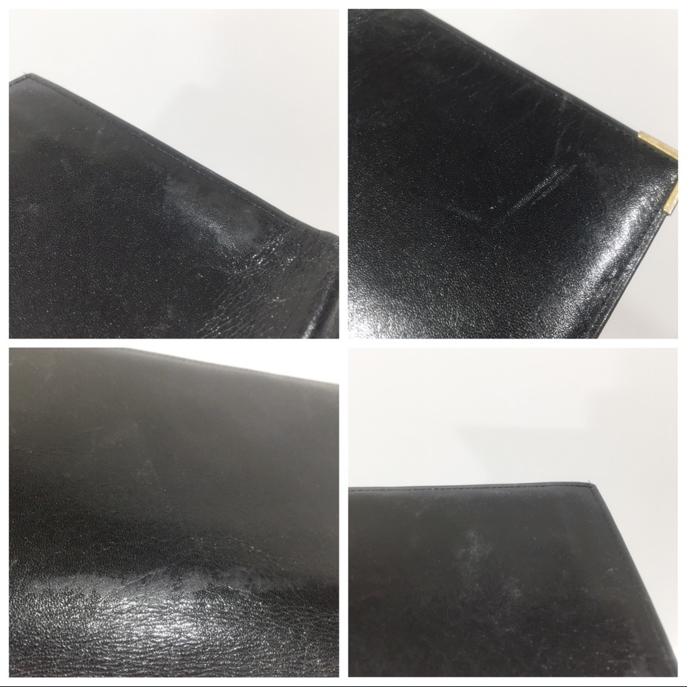 Celine carriage logo black leather large vintage bifold wallet - Picture 5 of 11